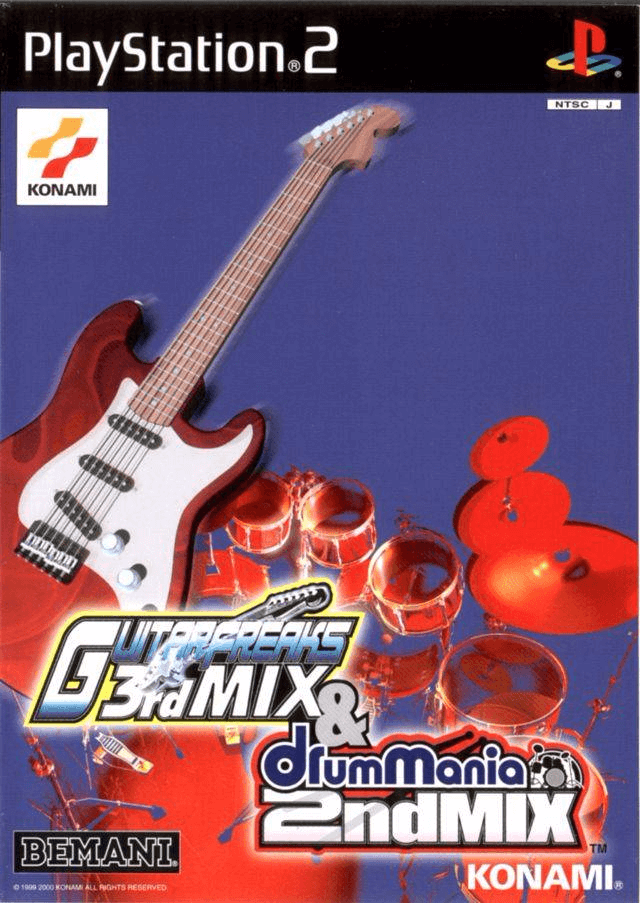 Guitar Freaks 3rd Mix & DrumMania 2nd Mix box art for Playstation 2